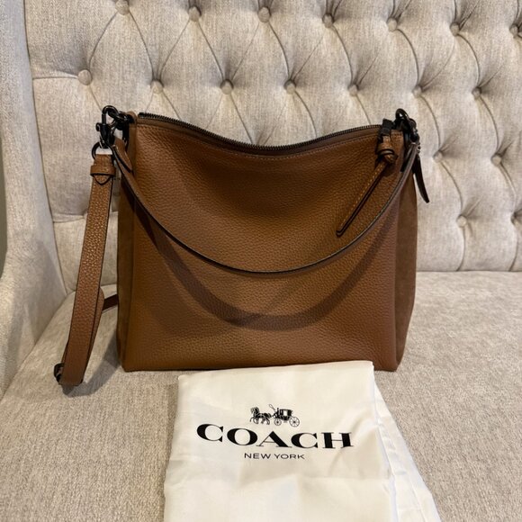 Coach Mixed Pebble Leather Shay Shoulder Bag | Vintage Khaki | NWT - Picture 6 of 12